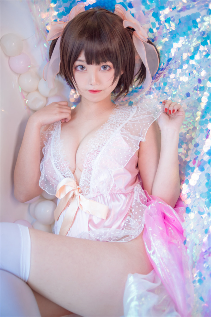 [免费][微博少女]蜜汁猫裘 - 粉色私房 [14P/201MB]