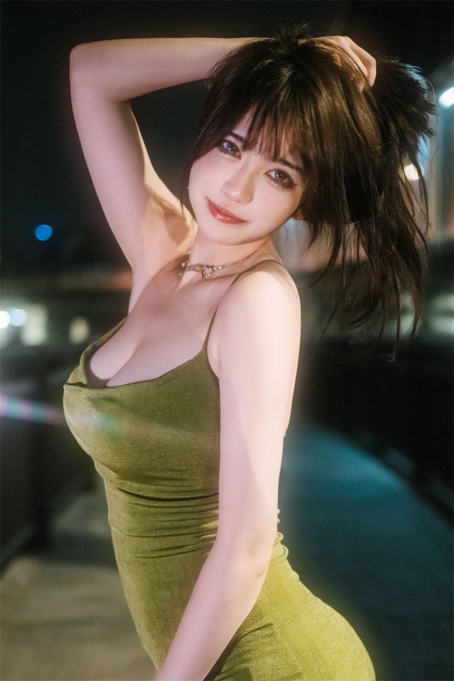 Tina很妖孽呀 NO.007 绿色连衣裙[35P-210MB]